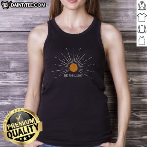 Hot Be The Light Tank top in white with bold text design, perfect for casual summer wear