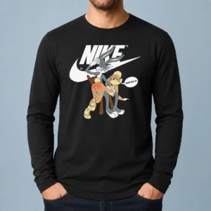 Pretty Nike Bugs Bunny Spanking Lola Long Sleeve Shirt featuring a playful cartoon graphic on a comfortable long sleeve fabric