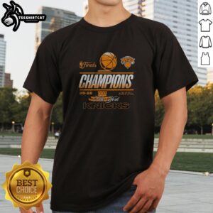 Funny New York Knicks 2025 2026 Finals Champions National Basketball Association Team Shirt in blue cotton fabric