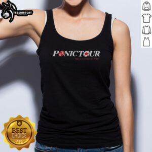 Official Ponic Tour Ride On To Another City Tonight Tank top displayed on a white background, sleeveless casual wear