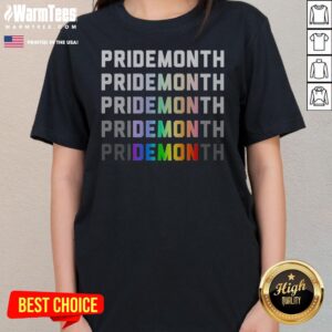 Awesome Pride Month Demon ladies tee showcasing vibrant colors and a unique design.