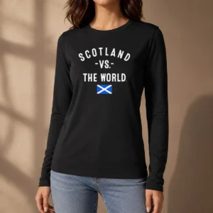 Premium Scotland Vs The World Saltire Flag Scotland Pride National Heritage FIFA World Cup 2026 Long Sleeve Shirt