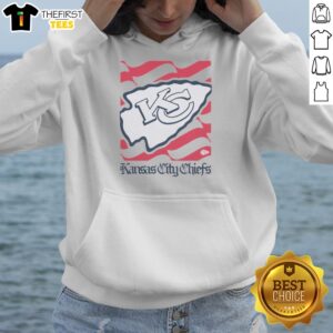 Awesome Kansas City Chiefs American Heritage Wordmark Hoodie displayed in a vibrant red color
