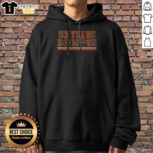 Awesome 53 Years No More Hoodie in dark gray with bold white text on front, cozy pullover style
