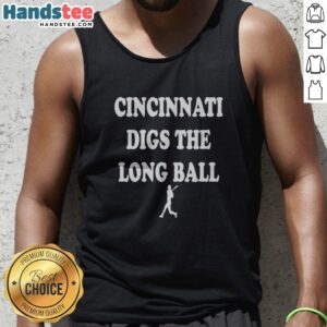 Top Cincinnati Reds MLB Digs The Long Ball Tank top featuring a vibrant team logo.