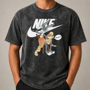 Premium Nike Bugs Bunny Spanking Lola Washed T Shirt in soft faded fabric with classic crew neck