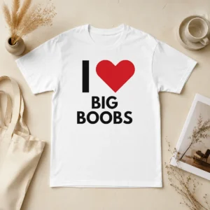Top I Love Big Boobs Heart