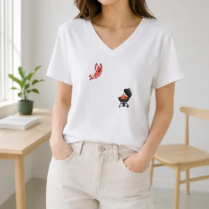 Pretty Steak Fly BBQ Freedom American 4th Of July 2026 V-Neck Shirt