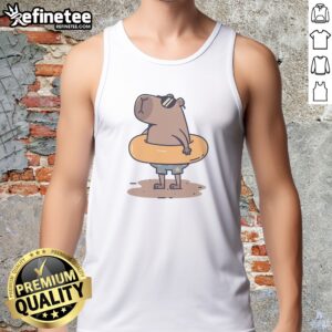 Hot Summer Capy tank top featuring a vibrant capybara graphic for summer fun.