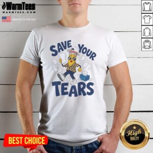 Top Save Your Tears Pencil Character Leopard Print