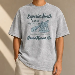 Nice Superior North Canoe Outfitters Washed T-Shirt