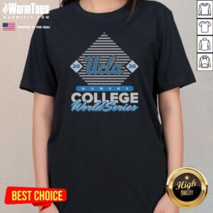 Official UCLA Bruins 2026 Women's College World Series Oklahoma City ladies tee featuring team graphics.