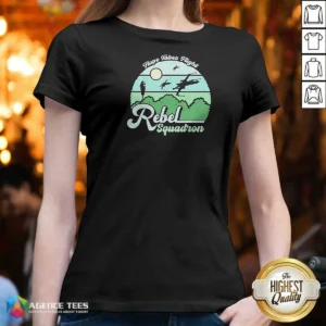 Funny Hope Takes Flight Rebel Squadron V-Neck Shirt