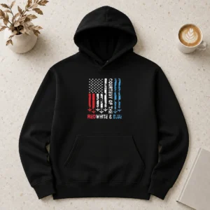 Pretty Courtesy Of The Red White And Blue America US Flag Patriotic 4th Of July Hoodie