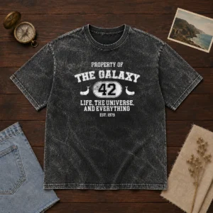 Original Property Of The Galaxy 42 Life The Universe And Everything Est 1979 Washed T-Shirt