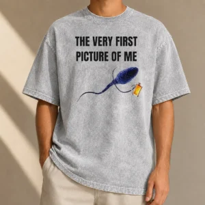 Good The Very First Picture Of Me Sperm With Beer Mug Washed T-Shirt