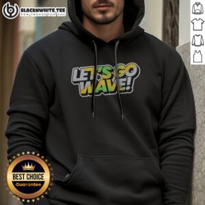 Nice Jamaica Kingston Montego Bay Ocho Rios Port Antonio Spanish Town Lets Go Wave Hoodie showcasing vibrant colors and a tropical theme