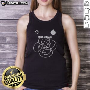 Awesome XO Paris Saint Germain Saint Germain Paris Tank top in white, sleeveless casual wear with bold logo print