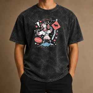 Good Space Shame Washed T Shirt in light fabric with a relaxed fit and faded color