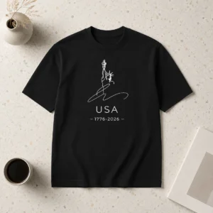Awesome Statue Of Liberty USA 1776 2026 Patriotic 4th Of July