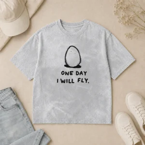 Nice One Day I Will Fly Washed T-Shirt