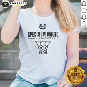 Good Utah State Aggies Spectrum Magic Women's Basketball shirt featuring vibrant colors and team logo