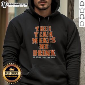 Top This Team Makes Me Drink Orange Blue It Helps Ease The Pain Ny Mets Hoodie displayed in vibrant colors