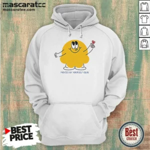 Good Movies By Yourself Club Yellow Blob Character Holding A Red Candy Art Hoodie