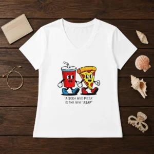 Funny A Soda And Pizza Is The New ASAP V-Neck Shirt
