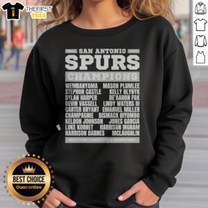 Funny Wembanyama Stephon Castle Dylan Harper Spurs Champions Finals Western Conference Sweatshirt featuring vibrant graphics.
