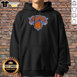 Pretty New York Knicks NBA Champions Basketball Classic Logo Hoodie in navy blue with front logo print