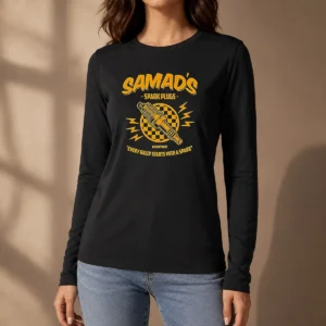 Original Samads Spark Plugs Every Rally Starts With A Spark Long Sleeve Shirt