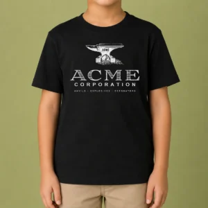 Official ACME Corporation Anvils Explosives Detonators kids t shirt in vibrant colors and comfortable fit