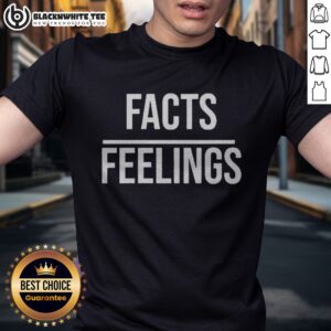 Original Facts Over Feelings Logic Truth Reason Emotion Subjective Perspective Mindset Shirt displayed on a plain background