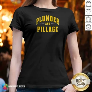 Good Plunder And Pillage Pittsburg PA Logo V-Neck Shirt