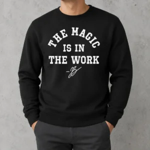 Funny Ben Stiller Jalen Brunson The Magic Is In The Work Signature Sweater