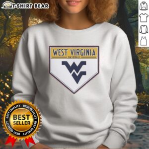 Awesome West Virginia Baseball Mountaineers Home Plate Logo Sweatshirt on sweatshirt