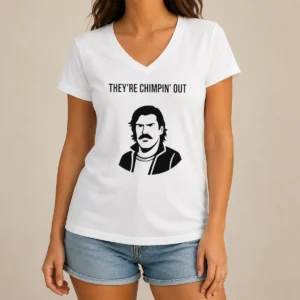 Pretty Theyre Chimpin Out V-Neck Shirt