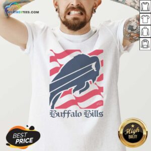 Buffalo Bills American Heritage Wordmark v neck optimized, showcasing a vibrant team logo on a comfortable v neck tee.