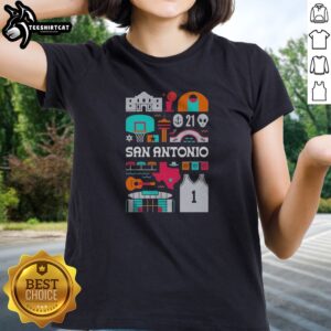 Pretty San Antonio Spurs NBA Basketball Elias Stein Ladies shirt featuring team graphics on a comfortable fit tee