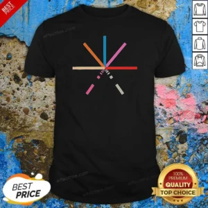 Awesome Abstract Geometric Color Burst Minimalist Pattern Composition shirt optimized showing vibrant geometric pattern on a fitted crew neck shirt