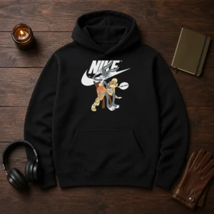 Nice Nike Bugs Bunny Spanking Lola Hoodie front view showing soft fabric and vibrant cartoon print
