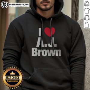 Top I Heart AJ Brown Philadelphia Eagles NFL Football Player Fan Sport Premium Hoodie displayed in a stylish setting