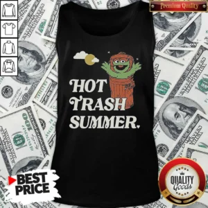 Funny Vintage Oscar The Grouch Trash Can Hot Trash Summer Tank Top