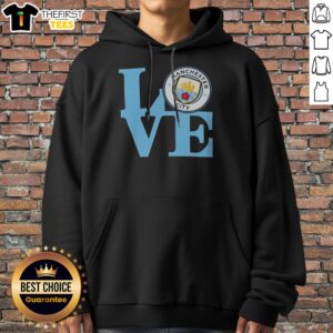 Nice Manchester City LOVE Logo Soccer Fan Apparel Premier League Football Club Hoodie featuring a vibrant logo design.
