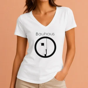 Funny Bauhaus Band Profile Silhouette Symbol Music Band Logo V-Neck Shirt