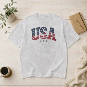 Original USA Patriotic Stars Washed T-Shirt