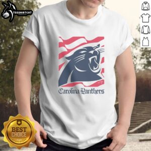 Funny Carolina Panthers American Heritage Wordmark Shirt displayed in a vibrant setting