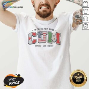 Awesome FIFA World Cup 2026 CUM Canada USA Mexico Sports Fan Soccer V-Neck Shirt