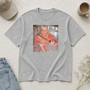 Premium Britney Spears Butcher Baby Knife Dance Washed T-Shirt